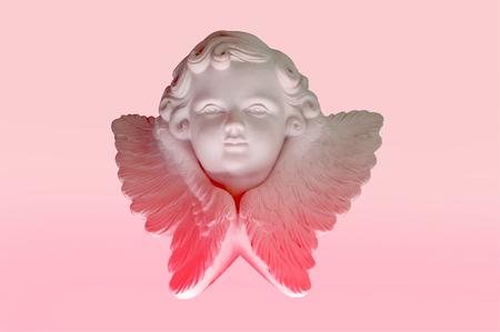 Angelic cupid statue - vintage retro effect style pictureの写真素材