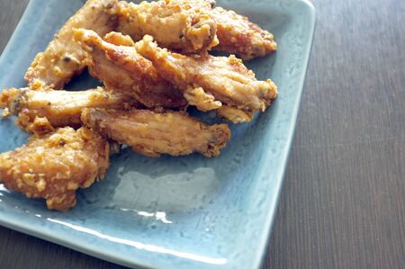 Salt fried chicken wingsの写真素材
