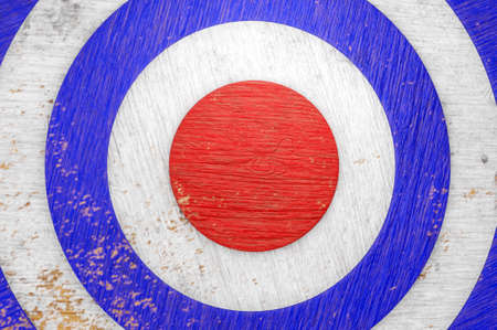 3d illustration. Darts hit blue  target background. . It's like a successful business.の写真素材