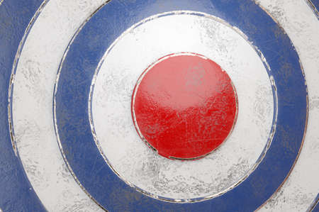 3d illustration. Darts hit blue  target background. . It's like a successful business.の写真素材