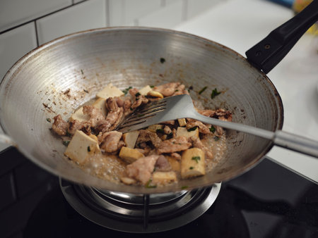 dinner, spice, fresh, diet, sichuan, meat, cuisine, eat, pork, pepper, dish, traditional, healthy, meal, food, asian, asia, homemade, cooking, vegetable, hot, plate, tofu, background, fried, delicious, spicy, cooked, bean, chinese, sauce, onion, gourmet, sweet, stir, roasted, wooden, rice, vegan, black, restaurant, peppersの写真素材