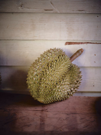 Durians in the durian market. thailandの写真素材