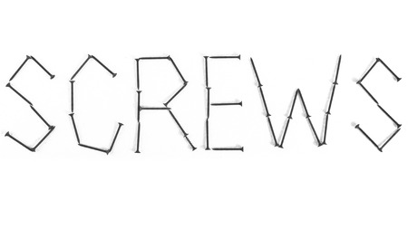 Screws isolated on a whiteの写真素材