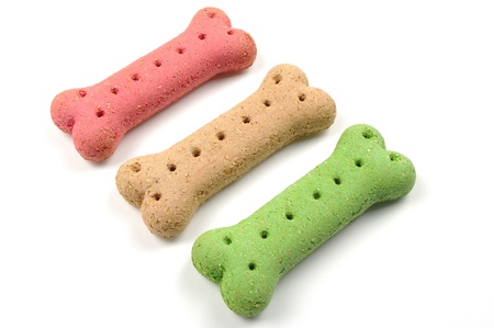 coloured dog biscuitsの写真素材