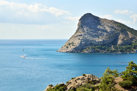 Landscape of the coast of the New world Sunny day. Crimea.の写真素材