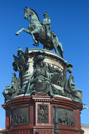 The monument to Alexander 1 summer in St. Petersburg.の写真素材
