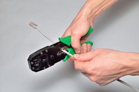 Cutting computer twisted pair tongs.の写真素材