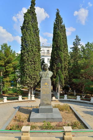 The monument to the hero of the Soviet Union Kniazeva Maria Danilovna. Sudak. Crimeaの写真素材