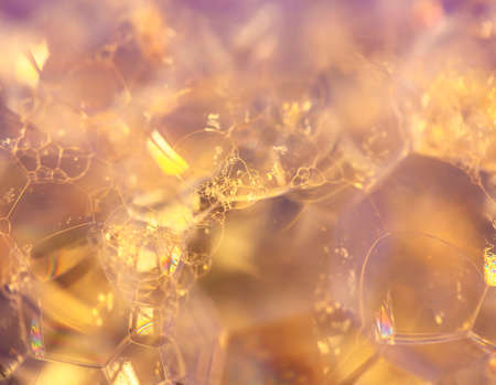 Lather. Abstract Background from Bubbles and Soap Foam. Beautiful Macro Structure.
