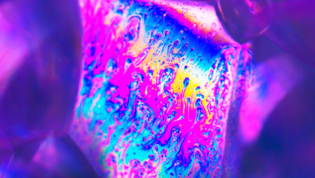 Lather. Abstract Background from Bubbles and Soap Foam. Beautiful Macro Structure.