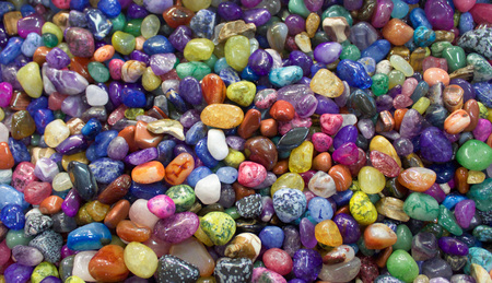 Brightly Colored Pebbles and Stonesの写真素材