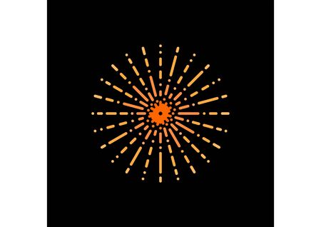 Simple abstract sun splash vector logoのイラスト素材