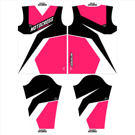 Print-ready sublimation motocross long sleeve jersey designのイラスト素材