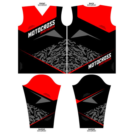 Design a sublimation outfit or jersey for a motocross theme. Print-ready jersey designのイラスト素材