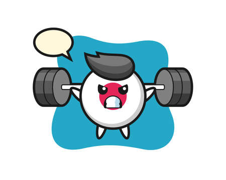 Japan flag badge, cute style design for t shirt, sticker, logo elementのイラスト素材