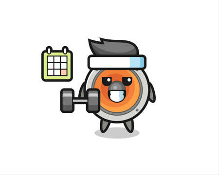 Mascot Illustration of magnifying glass with a toothbrush , cute style design for t shirt, sticker, logo elementのイラスト素材