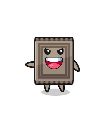 carpet cartoon with very excited pose , cute designのイラスト素材