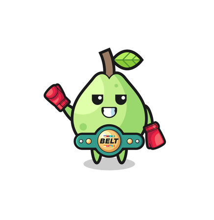 guava boxer mascot character , cute designのイラスト素材