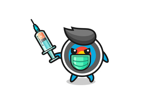 illustration of the target archery to fight the virus , cute designのイラスト素材