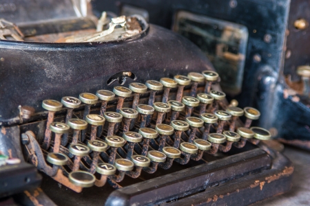 Old Vintage Typewriter, Keys In Bad Conditionの写真素材