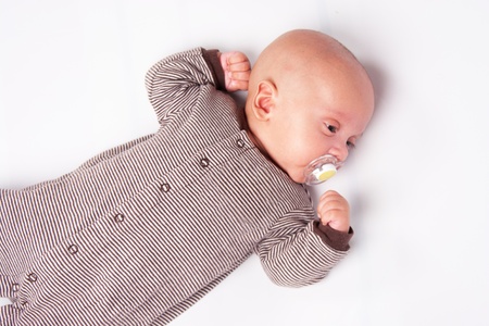 Portrait of Adorable Baby Boy Sucking