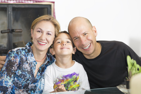 Portrait of family, Happy Family enjoying at home