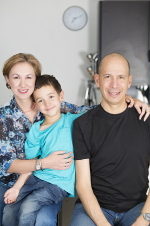 Portrait of family, Happy Family enjoying at home in the kitchen