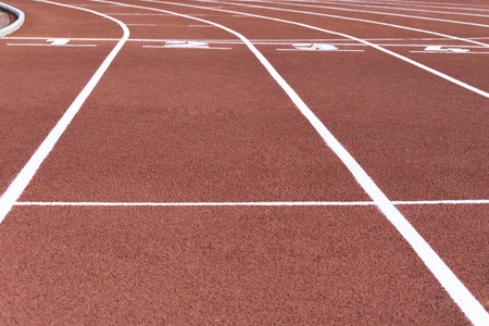 Red Running Track in Sport Field, Track Background