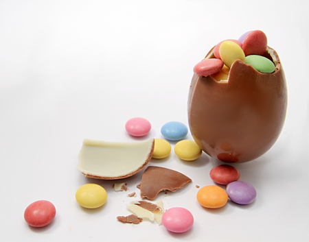 Easter egg with art designの写真素材