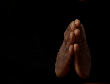 praying to god with people stock image stock photoの写真素材