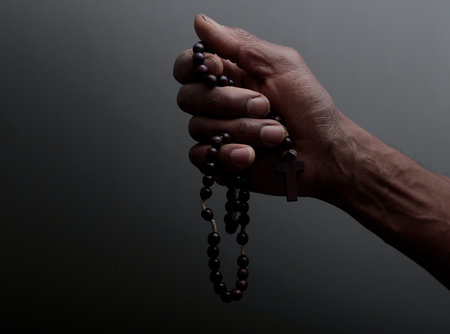 praying to god with people stock image stock photoの写真素材