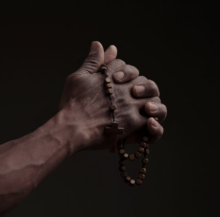 praying to god with people stock image stock photoの写真素材