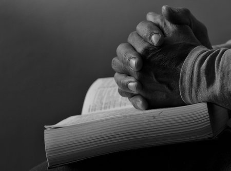 praying to god with people stock image stock photoの写真素材