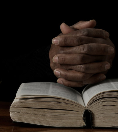 praying to god with people stock image stock photo