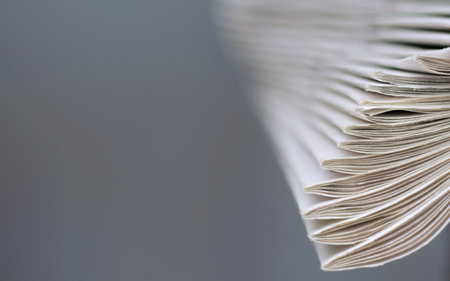 newspaper rolled up and sitting on a table no people stock image stock photoの写真素材