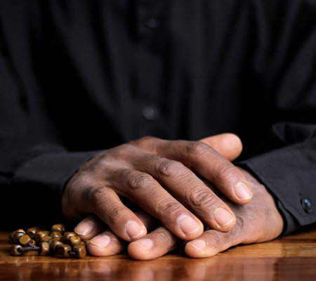 praying to god with people stock image stock photoの写真素材
