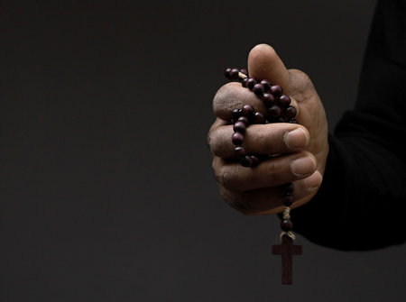 praying to god with people stock image stock photoの写真素材