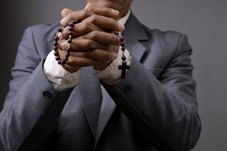praying to god with people stock image stock photoの写真素材