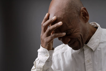 praying to god on gray black background with people stock image stock photoの写真素材
