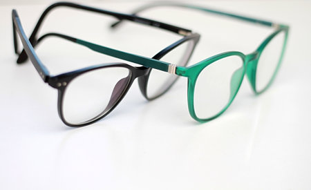 reading glasses on a table no people stock photo stock imageの写真素材