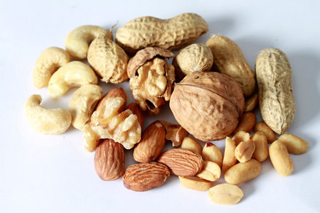 almonds on display healthy and nutrition nuts with fibre no people stock images stock photoの写真素材