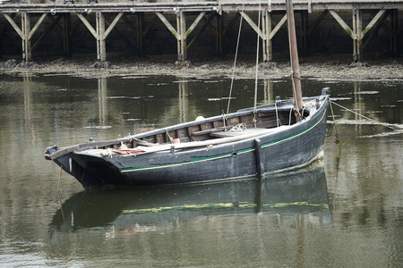 wooden fishing boat.
