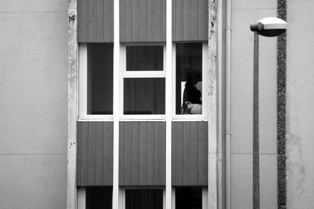 Window and stealthy character.