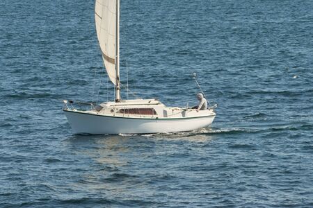 Sailboat on the sea.の写真素材