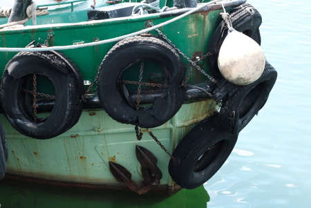 Details of a ship's bow.の写真素材