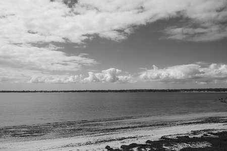 Heavy clouds on the horizon.の写真素材
