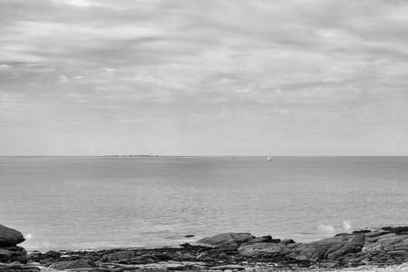 Seascape in black and white.の写真素材