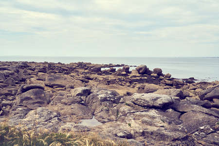 Granite rocks by the sea.の写真素材