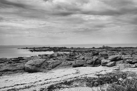 Black and white landscape.の写真素材