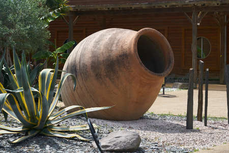 Giant amphora in the garden.の写真素材